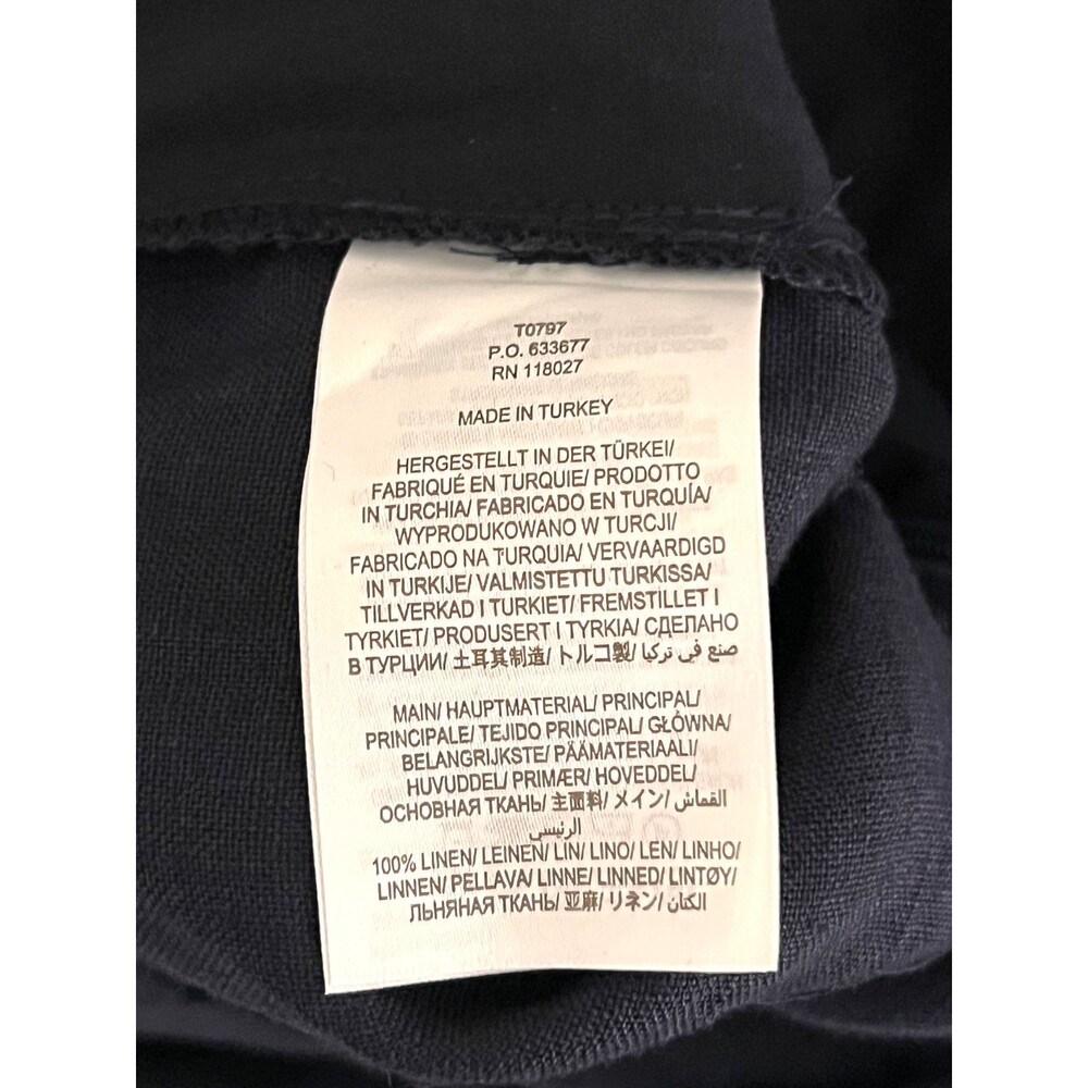 NWT Boden 100% Linen Wide Leg Jumpsuit Women's 2R Halter Neck Navy Blue Resort - Picture 9 of 13